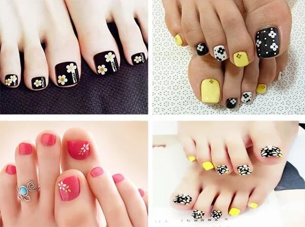 20+ Các mẫu móng chân đẹp nhẹ nhàng, nail chân sáng da