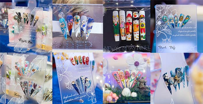 mẫu nail đẹp 2024 new gem