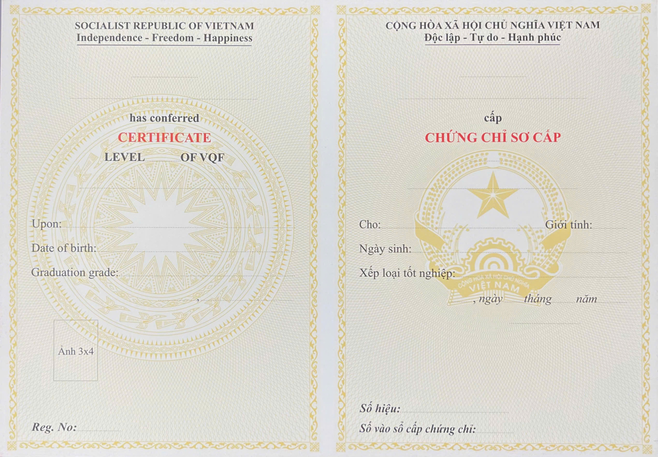 Chứng chỉ sơ cấp Chứng chỉ sơ cấp